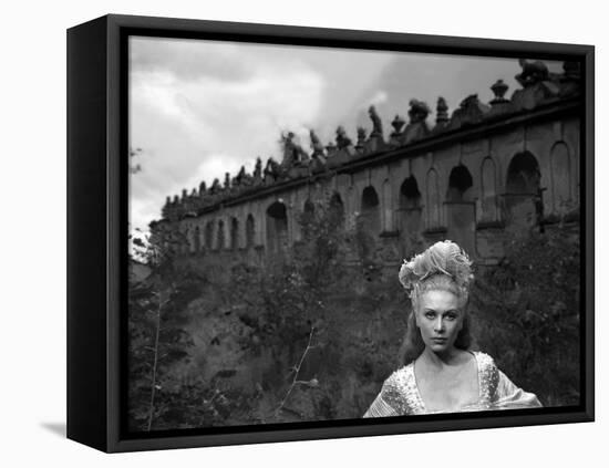 La Belle and la Bete BEAUTY AND THE BEAST by Jean Cocteau with Josette Day, 1946 (b/w photo)-null-Framed Stretched Canvas