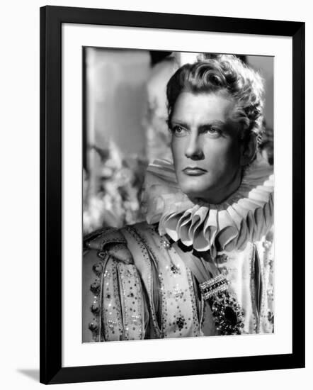 La Belle and la Bete by JeanCocteau with Jean Marais, 1946 (b/w photo)-null-Framed Photo