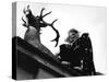 La Belle and la Bete by JeanCocteau with Jean Marais, 1946 (b/w photo)-null-Stretched Canvas