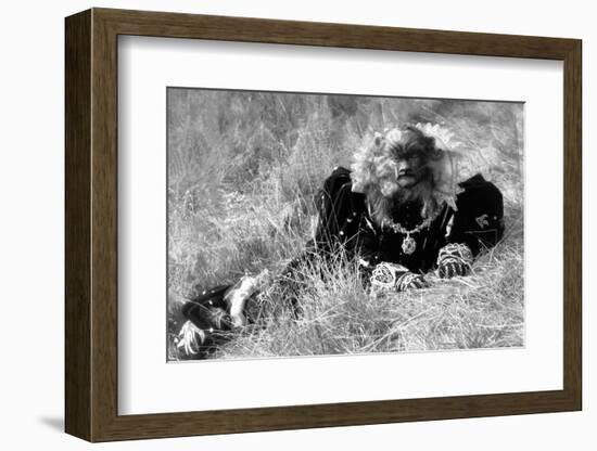 La Belle and la Bete by JeanCocteau with Jean Marais, 1946 (b/w photo)-null-Framed Photo