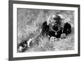 La Belle and la Bete by JeanCocteau with Jean Marais, 1946 (b/w photo)-null-Framed Photo