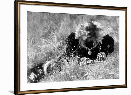 La Belle and la Bete by JeanCocteau with Jean Marais, 1946 (b/w photo)-null-Framed Photo