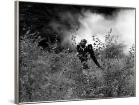 La Belle and la Bete by JeanCocteau with Jean Marais, 1946 (b/w photo)-null-Framed Photo