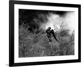 La Belle and la Bete by JeanCocteau with Jean Marais, 1946 (b/w photo)-null-Framed Photo