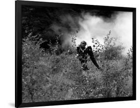 La Belle and la Bete by JeanCocteau with Jean Marais, 1946 (b/w photo)-null-Framed Photo