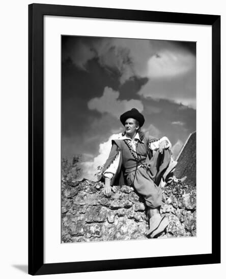 La Belle and la Bete by JeanCocteau with Jean Marais, 1946 (b/w photo)-null-Framed Photo