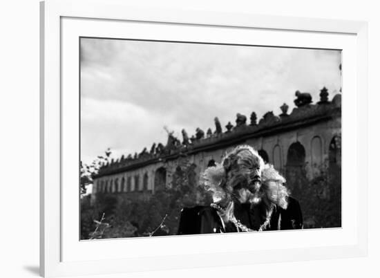 La Belle and la Bete by JeanCocteau with Jean Marais, 1946 (b/w photo)-null-Framed Photo