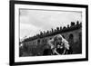 La Belle and la Bete by JeanCocteau with Jean Marais, 1946 (b/w photo)-null-Framed Photo