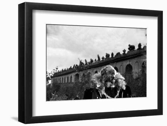 La Belle and la Bete by JeanCocteau with Jean Marais, 1946 (b/w photo)-null-Framed Photo