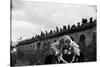 La Belle and la Bete by JeanCocteau with Jean Marais, 1946 (b/w photo)-null-Stretched Canvas