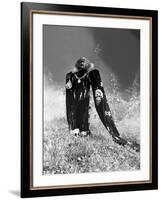 La Belle and la Bete by JeanCocteau with Jean Marais, 1946 (b/w photo)-null-Framed Photo