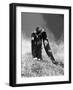 La Belle and la Bete by JeanCocteau with Jean Marais, 1946 (b/w photo)-null-Framed Photo