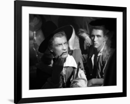 La Belle and la Bete by JeanCocteau with Jean Marais, 1946 (b/w photo)-null-Framed Photo