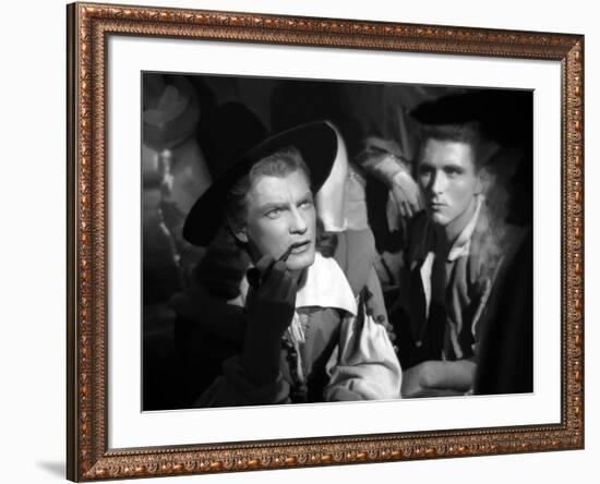 La Belle and la Bete by JeanCocteau with Jean Marais, 1946 (b/w photo)-null-Framed Photo