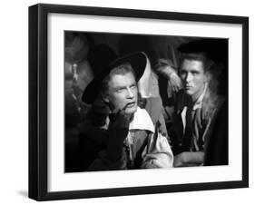 La Belle and la Bete by JeanCocteau with Jean Marais, 1946 (b/w photo)-null-Framed Photo