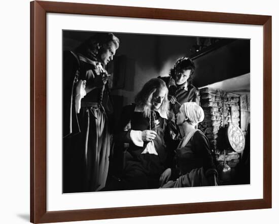 La Belle and la Bete by JeanCocteau with Jean Marais, Marcel Andre, Michel Auclair and Josette Day,-null-Framed Photo