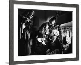 La Belle and la Bete by JeanCocteau with Jean Marais, Marcel Andre, Michel Auclair and Josette Day,-null-Framed Photo