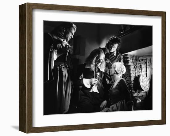 La Belle and la Bete by JeanCocteau with Jean Marais, Marcel Andre, Michel Auclair and Josette Day,-null-Framed Photo