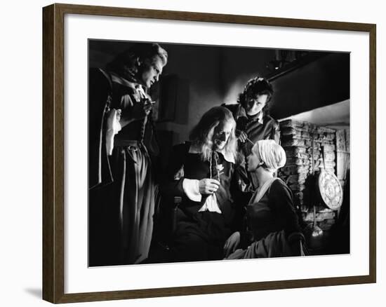 La Belle and la Bete by JeanCocteau with Jean Marais, Marcel Andre, Michel Auclair and Josette Day,-null-Framed Photo