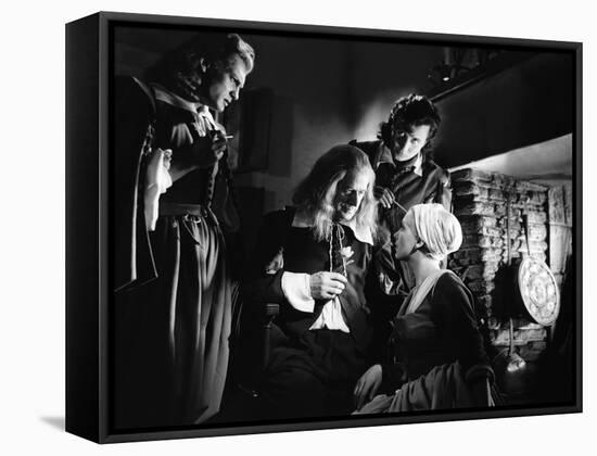 La Belle and la Bete by JeanCocteau with Jean Marais, Marcel Andre, Michel Auclair and Josette Day,-null-Framed Stretched Canvas