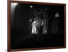 La Belle and la Bete by JeanCocteau with Josette Day, 1946 (b/w photo)-null-Framed Photo