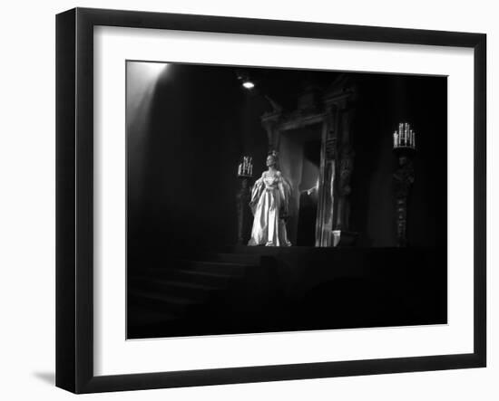 La Belle and la Bete by JeanCocteau with Josette Day, 1946 (b/w photo)-null-Framed Photo