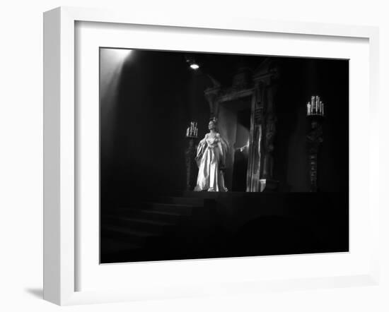 La Belle and la Bete by JeanCocteau with Josette Day, 1946 (b/w photo)-null-Framed Photo