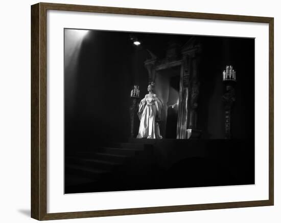 La Belle and la Bete by JeanCocteau with Josette Day, 1946 (b/w photo)-null-Framed Photo