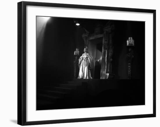 La Belle and la Bete by JeanCocteau with Josette Day, 1946 (b/w photo)-null-Framed Photo