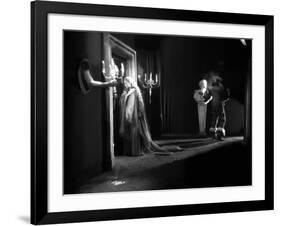 La Belle and la Bete by JeanCocteau with Josette Day and Jean Marais, 1946 (b/w photo)-null-Framed Photo