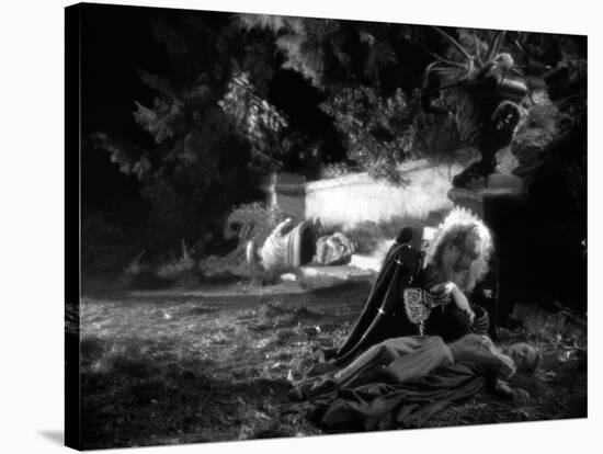 La Belle and la Bete by JeanCocteau with Josette Day and Jean Marais, 1946 (b/w photo)-null-Stretched Canvas