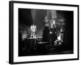 La Belle and la Bete by JeanCocteau with Marcel Andre, 1946 (b/w photo)-null-Framed Photo