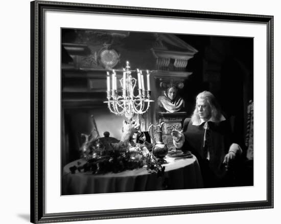 La Belle and la Bete by JeanCocteau with Marcel Andre, 1946 (b/w photo)-null-Framed Photo