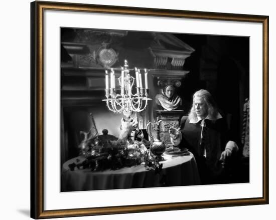 La Belle and la Bete by JeanCocteau with Marcel Andre, 1946 (b/w photo)-null-Framed Photo