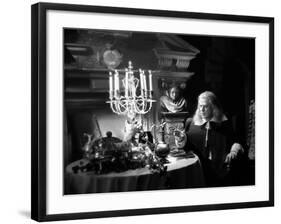 La Belle and la Bete by JeanCocteau with Marcel Andre, 1946 (b/w photo)-null-Framed Photo