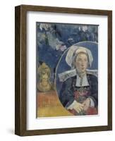 La belle Angèle, Mme Satre (1868-1932) hôtelière à Pont Aven-Paul Gauguin-Framed Giclee Print