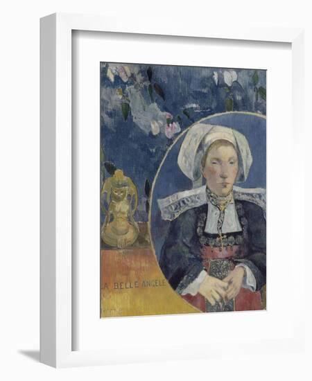 La belle Angèle, Mme Satre (1868-1932) hôtelière à Pont Aven-Paul Gauguin-Framed Giclee Print