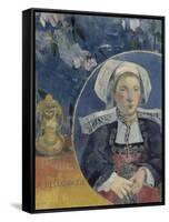 La belle Angèle, Mme Satre (1868-1932) hôtelière à Pont Aven-Paul Gauguin-Framed Stretched Canvas