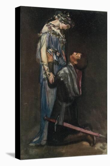 La Belle Dame Sans Merci by John Keats-Robert Anning Bell-Stretched Canvas