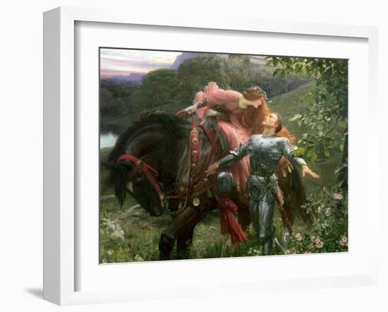 La Belle Dame Sans Merci, Exh.1902-Frank Bernard Dicksee-Framed Premium Giclee Print