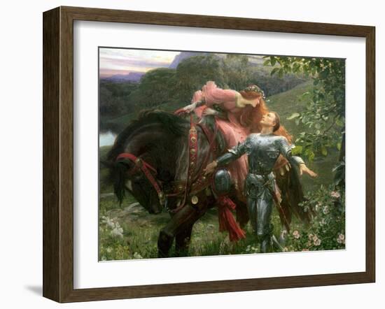 La Belle Dame Sans Merci, Exh.1902-Frank Bernard Dicksee-Framed Giclee Print