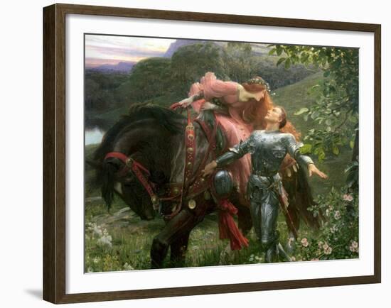 La Belle Dame Sans Merci, Exh.1902-Frank Bernard Dicksee-Framed Giclee Print