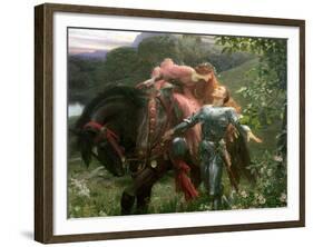 La Belle Dame Sans Merci, Exh.1902-Frank Bernard Dicksee-Framed Giclee Print