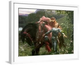 La Belle Dame Sans Merci, Exh.1902-Frank Bernard Dicksee-Framed Giclee Print