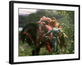 La Belle Dame Sans Merci, Exh.1902-Frank Bernard Dicksee-Framed Giclee Print