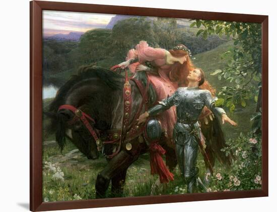 La Belle Dame Sans Merci, Exh.1902-Frank Bernard Dicksee-Framed Giclee Print