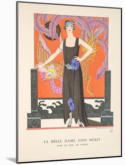 La Belle Dame sans Merci, from a Collection of Fashion Plates, 1921 (Pochoir Print)-Georges Barbier-Mounted Giclee Print