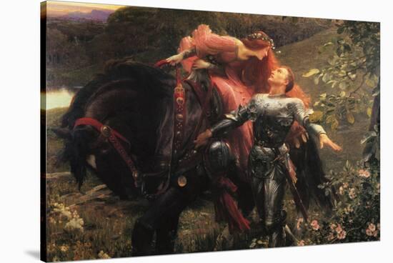 La Belle Dame Sans Merci-Frank Bernard Dicksee-Stretched Canvas