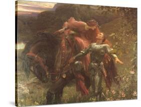 La Belle Dame Sans Merci-Frank Bernard Dicksee-Stretched Canvas