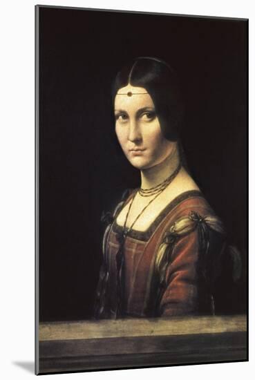 La Belle Ferronniere-Leonardo da Vinci-Mounted Art Print